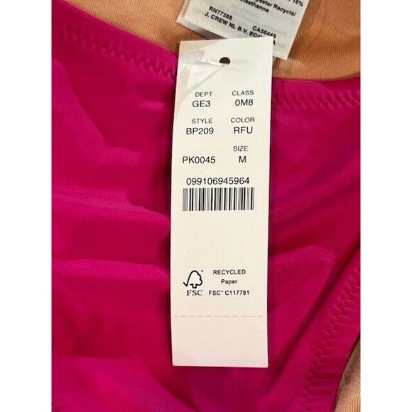 J.Crew Womens Heritage 1989 High Leg Bikini Swim Bottom Cheeky Pink Size M NWT - Picture 6 of 7